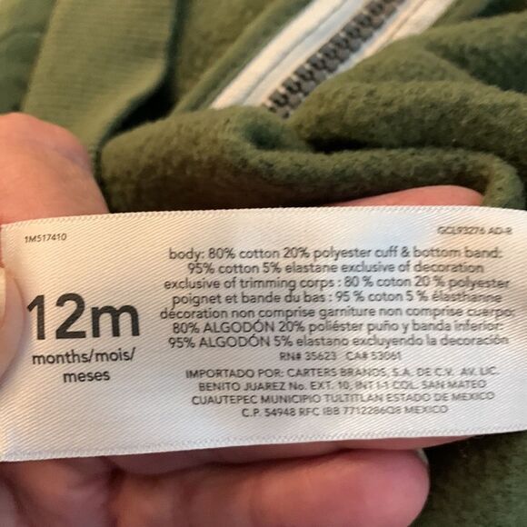 Carter’s size 12 Months zip up hoodie bundle - Picture 9 of 10
